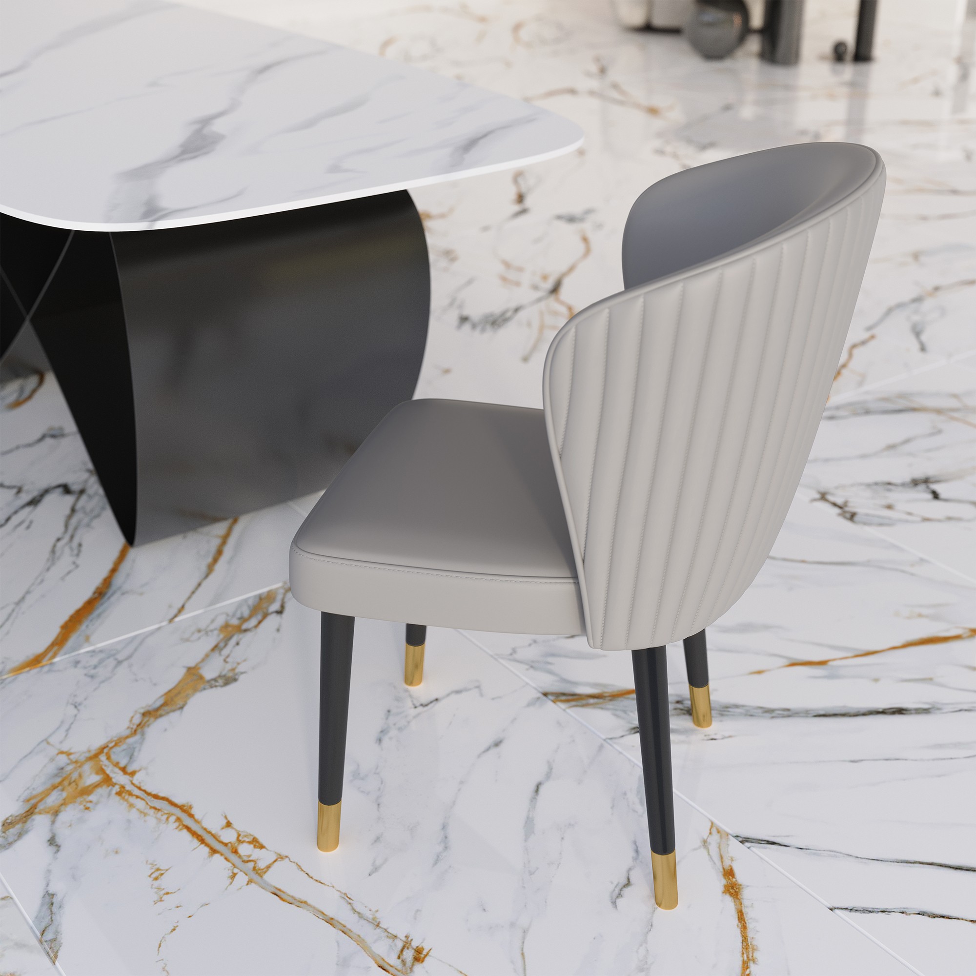 Giulia Grillo Der Prunkvolle Grey Stuhl Design-Stuhl
