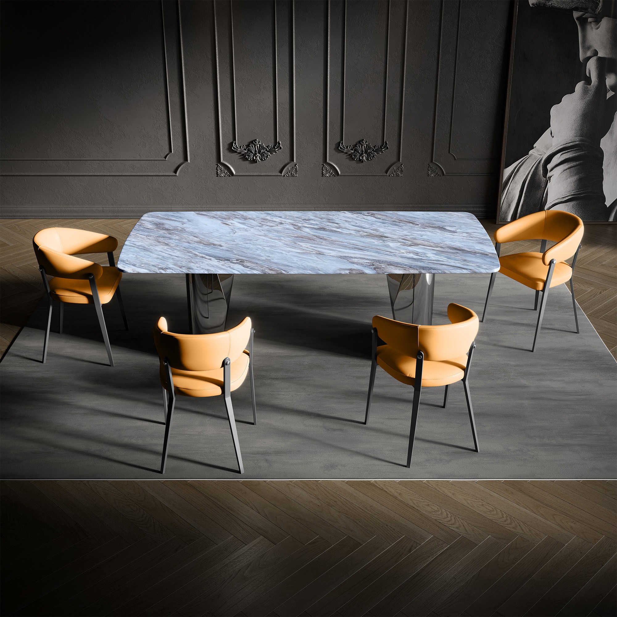 Giulia Grillo Chaise Traditionnelle orange Chaise Design
