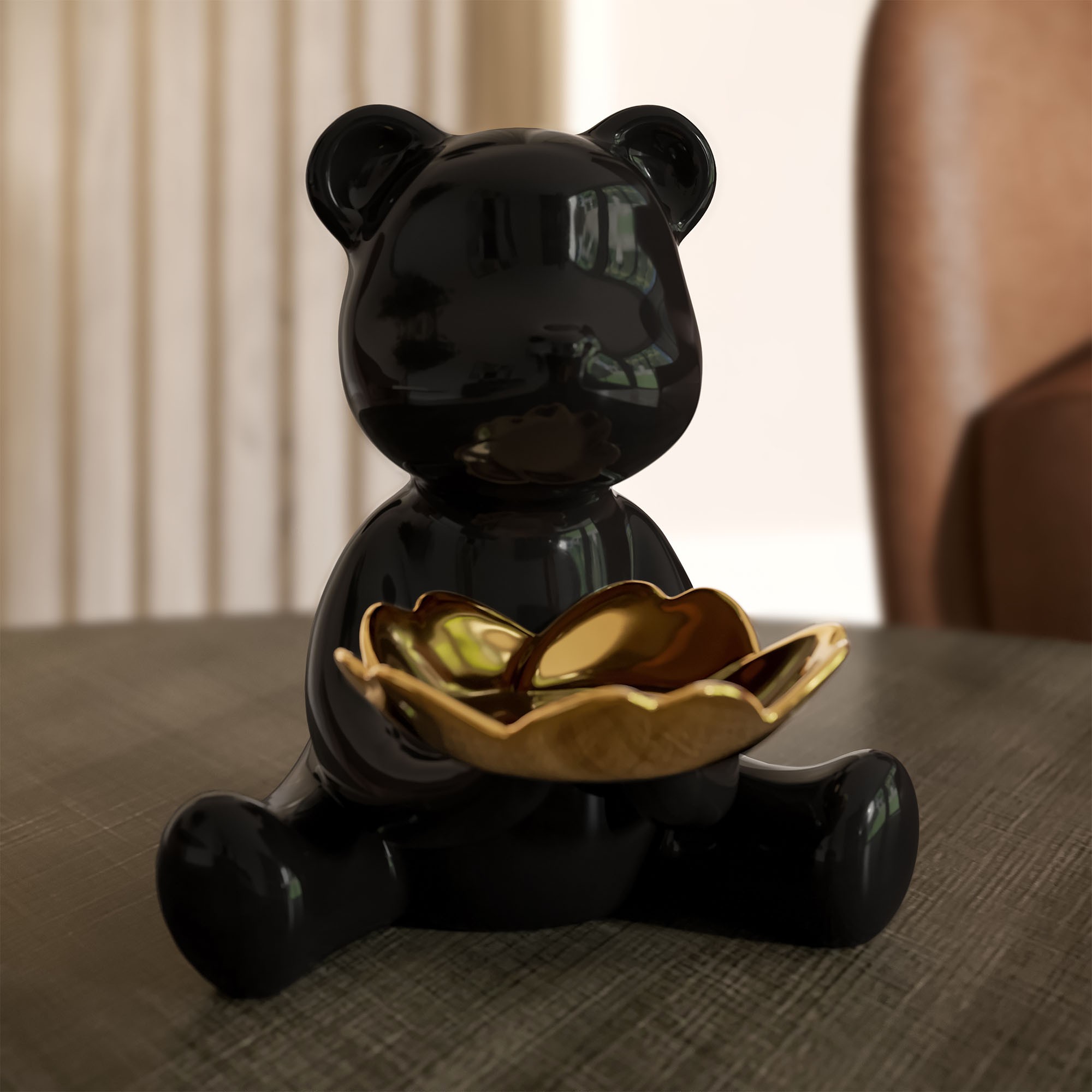 Giulia Grillo Design-Ablageschale Teddybär Aufbewahrung Black