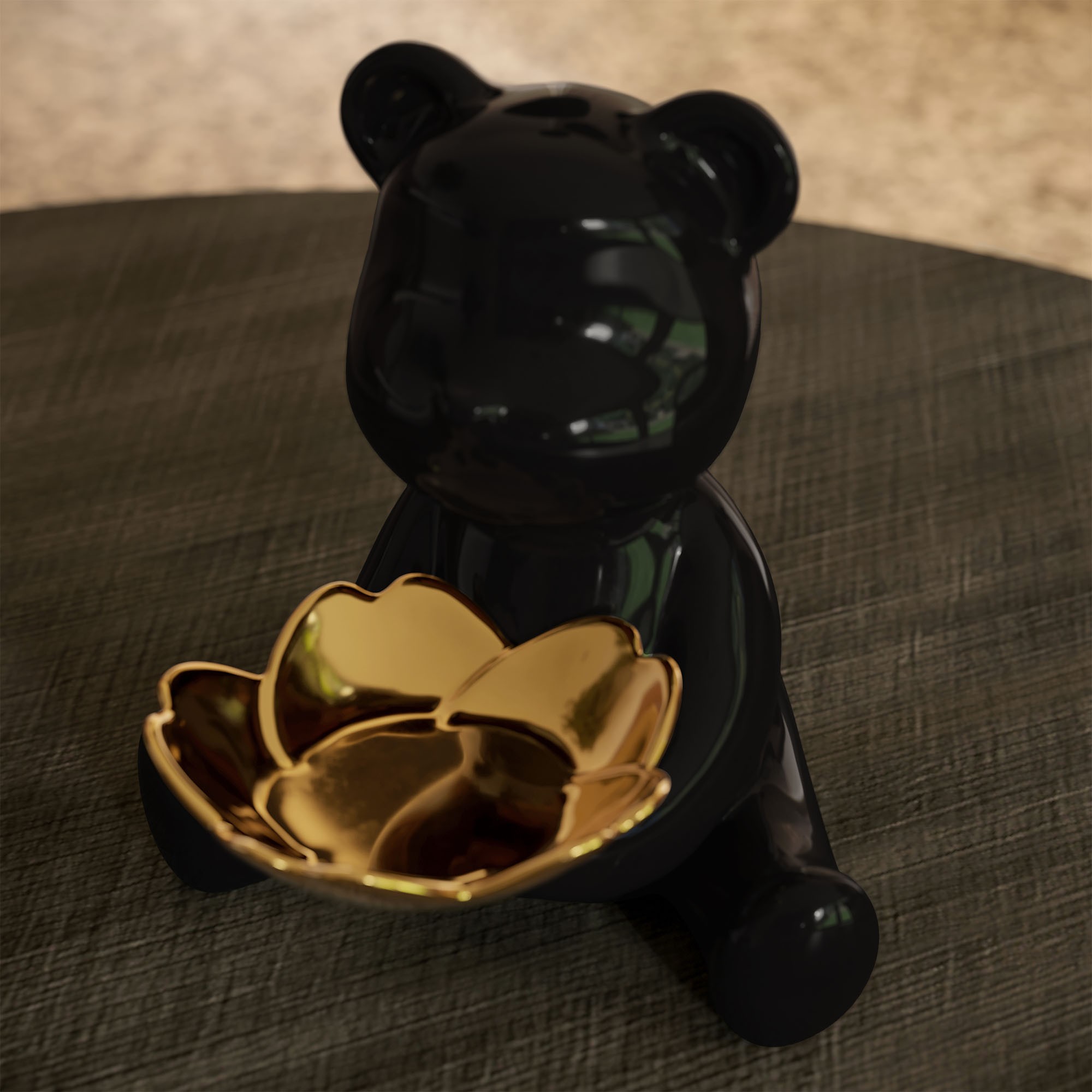 Giulia Grillo Design-Ablageschale Teddybär Aufbewahrung Black