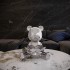 Design-Ablageschle Teddybär Aufbewahrung Silver