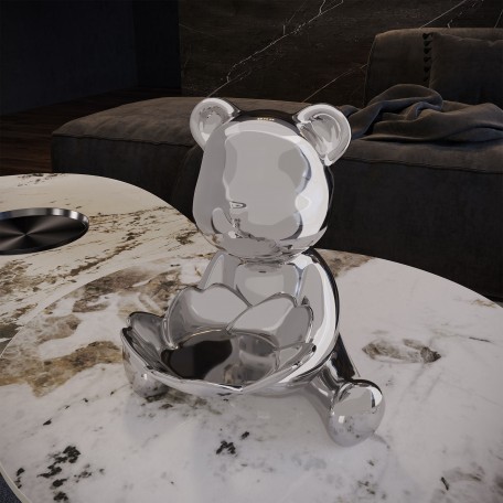 Object holder design Bear Silver Object holder design Bear Silver