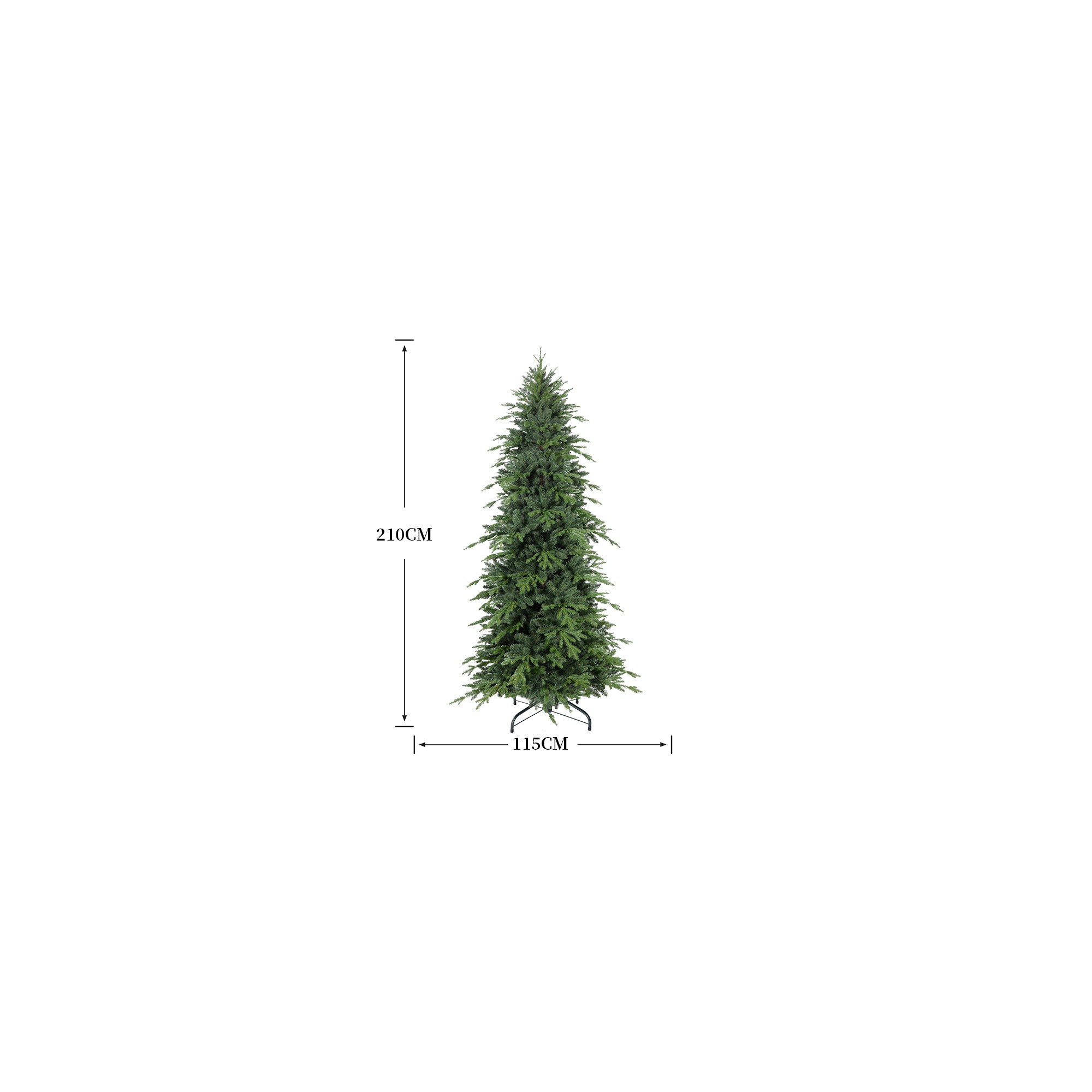 Giulia Grillo Albero di natale Slim Verde 210cm