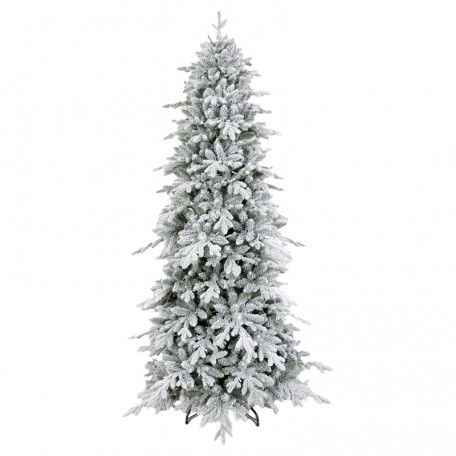 Sapin de Noël Slim réaliste et fin, sapin enneigé avec couronnes enneigées, 180 cm Sapin de Noël Slim réaliste et fin, sapin enneigé avec couronnes enneigées, 180 cm