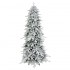 Realistic Slim Christmas Tree Snow-covered Fir Tree with Snow-covered Crowns 180cm