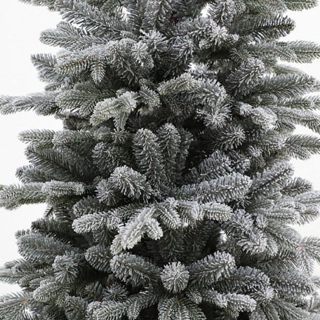 Sapin de Noël Slim réaliste et fin, sapin enneigé avec couronnes enneigées, 180 cm Sapin de Noël Slim réaliste et fin, sapin enneigé avec couronnes enneigées, 180 cm