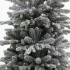 Sapin de Noël Slim réaliste et fin, sapin enneigé avec couronnes enneigées, 180 cm