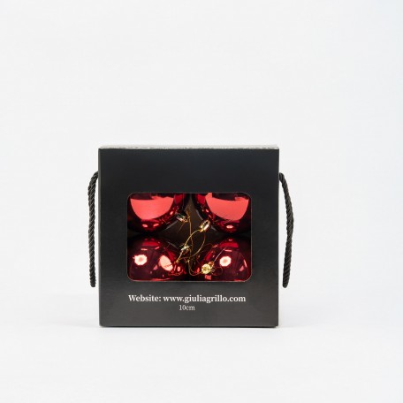 Glänzende Weihnachtskugel „Shiny Red“ ⌀10cm, 4 Stück/Set Glänzende Weihnachtskugel „Shiny Red“ ⌀10cm, 4 Stück/Set