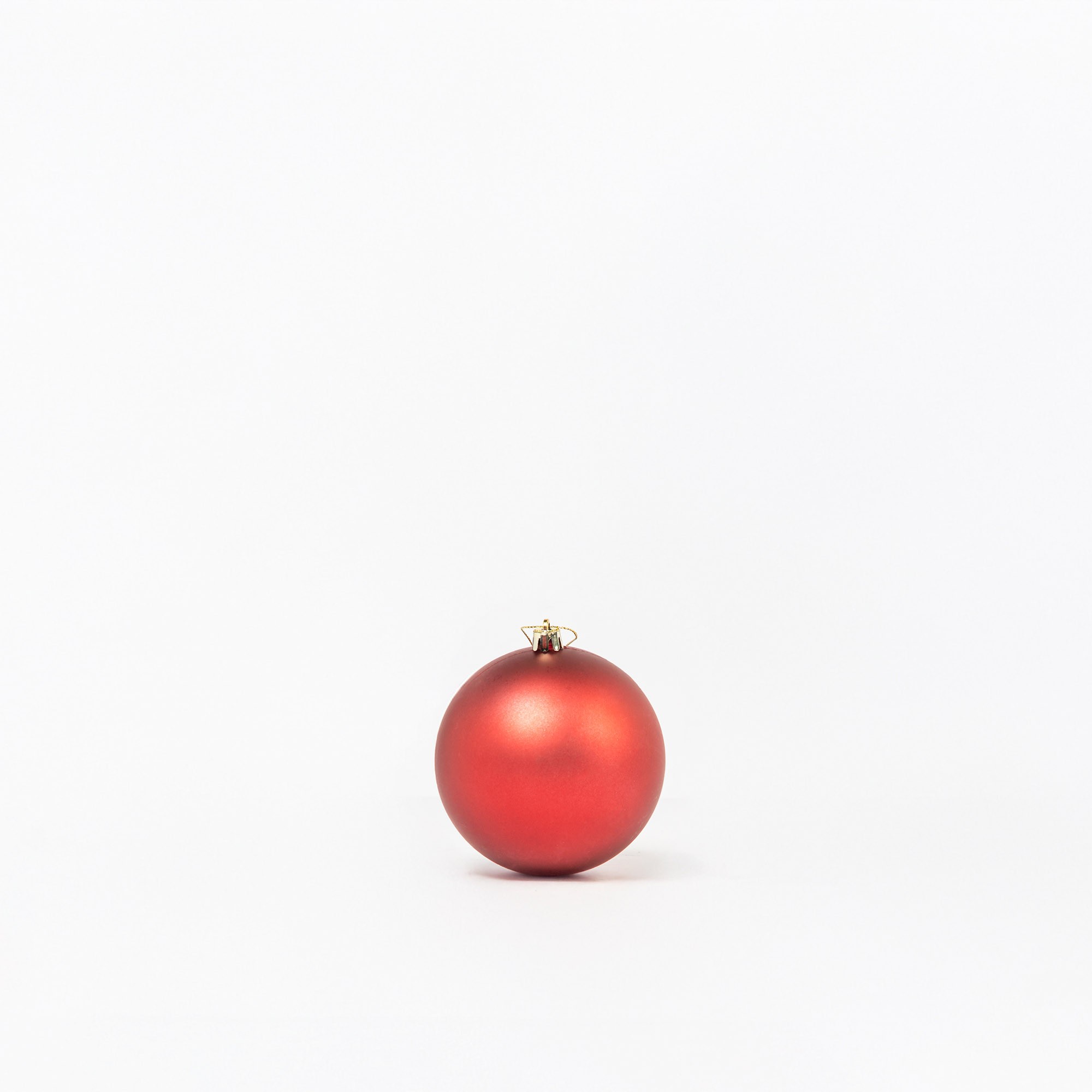 Giulia Grillo Boules de Noël Mat "Rouge Mat" ⌀10cm, lot de 4 pièces
