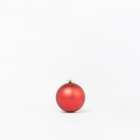 Boules de Noël Mat "Rouge Mat" ⌀10cm, lot de 4 pièces