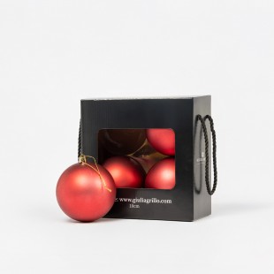 Boules de Noël Mat "Rouge...