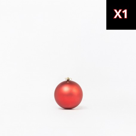 Mix Rote Weihnachtskugeln (2 Glänzend, 1 Matt, 1 Glitzernd) ⌀10cm, 4 Stück/Set