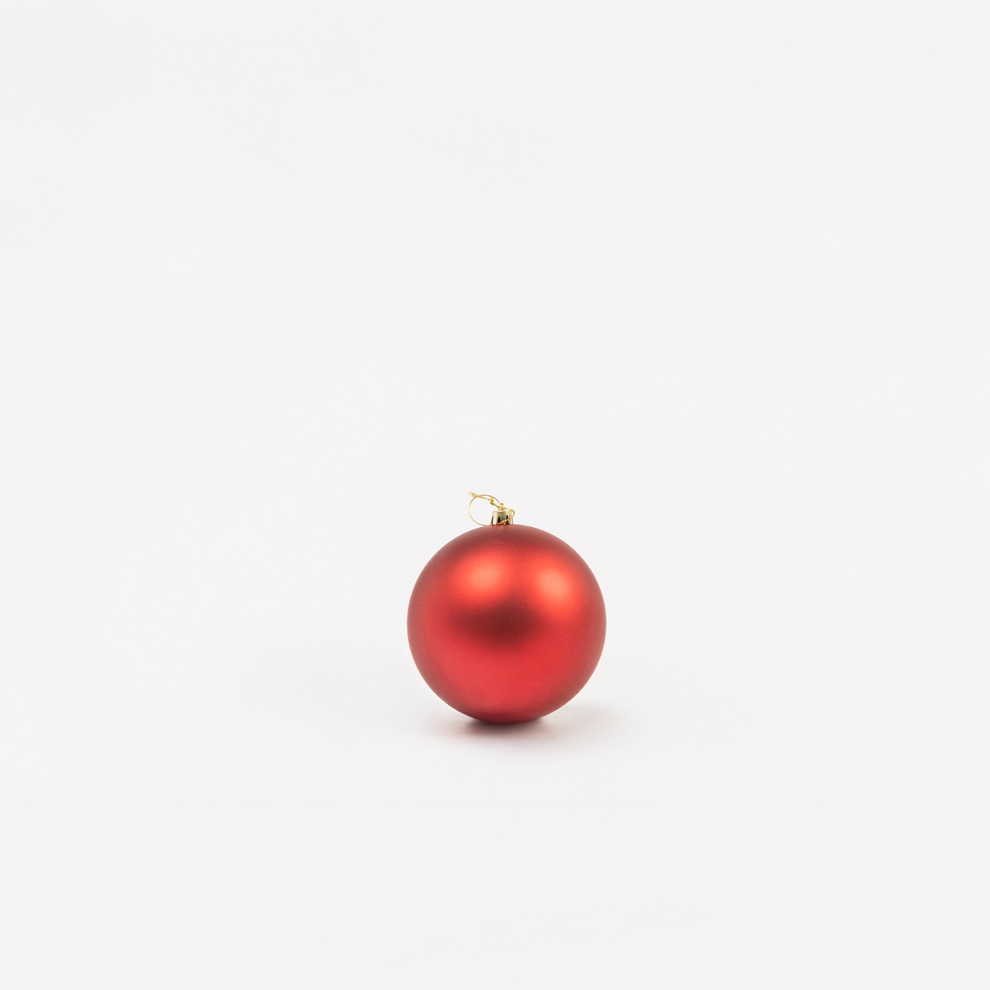 Giulia Grillo Matte Weihnachtskugeln „Mat Red“ ⌀12cm, 3 Stück/Set