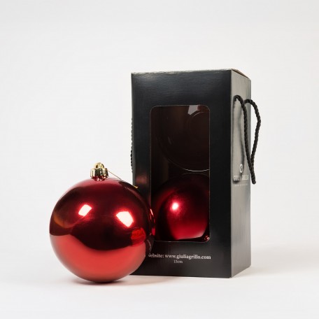 Glänzende Weihnachtskugel „Shiny Red“ ⌀15cm, 2 Stück/Set Glänzende Weihnachtskugel „Shiny Red“ ⌀15cm, 2 Stück/Set