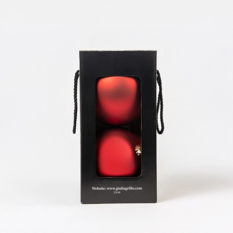 Matte Weihnachtskugeln „Mat Red“ ⌀15cm, 2 Stück/Set
