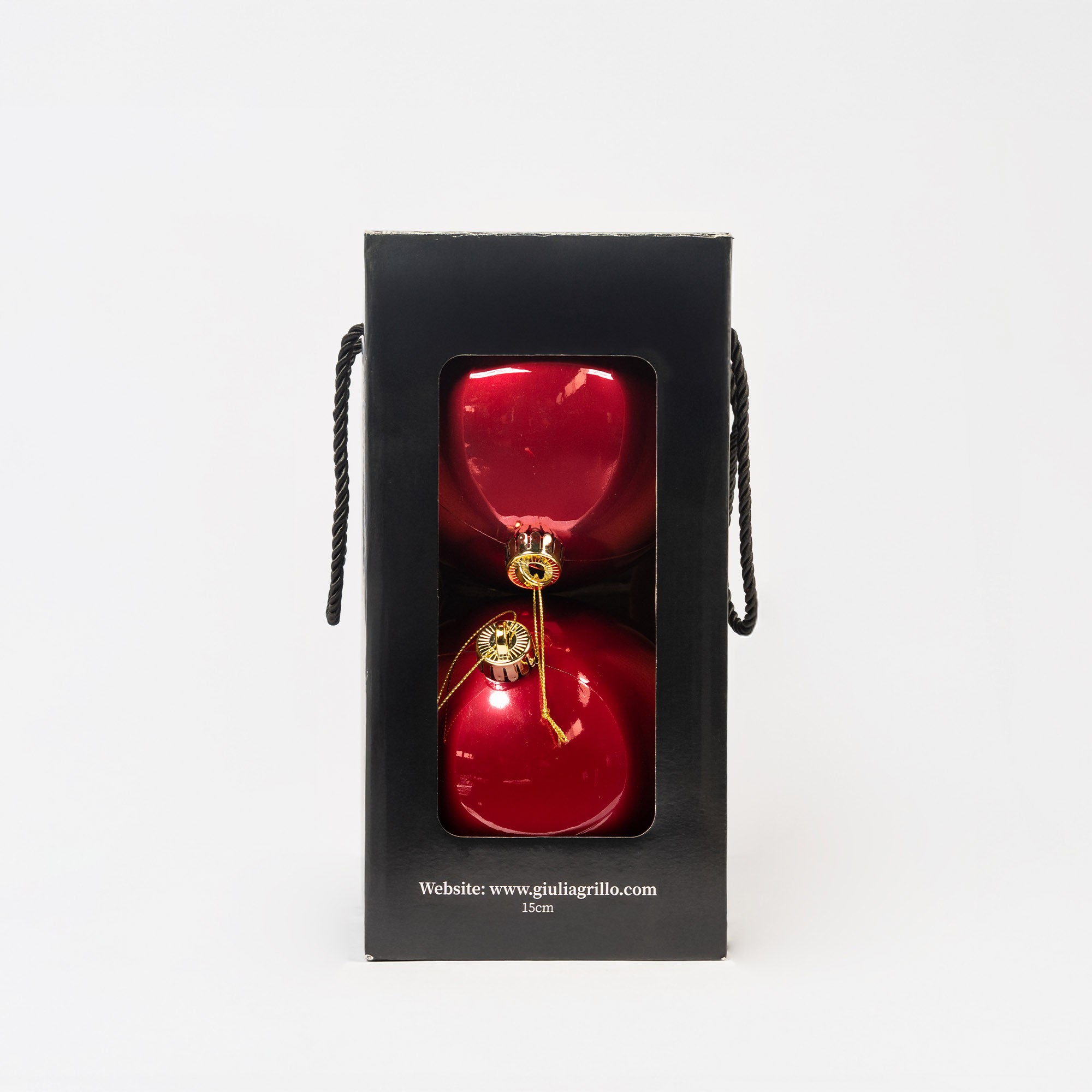 Giulia Grillo Boules de Noël Nacrées "Rouge Nacré" ⌀15cm, lot de 2