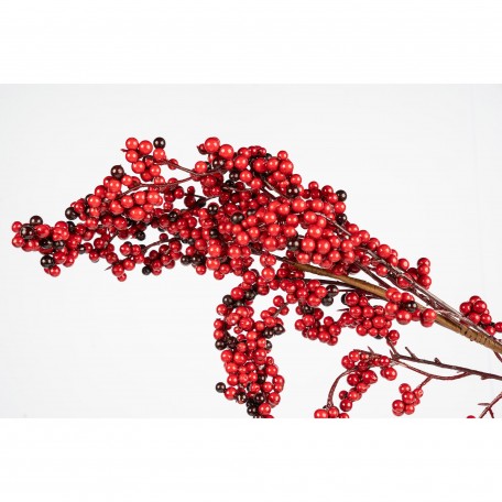 Ramo Decorativo con Bacche Rosse e Bordeaux Ramo Decorativo con Bacche Rosse e Bordeaux