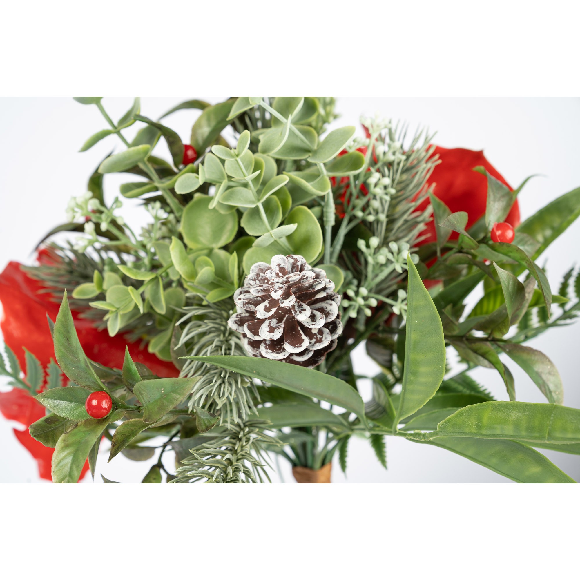 Giulia Grillo Rama Decorativa con Flor Roja y Bayas
