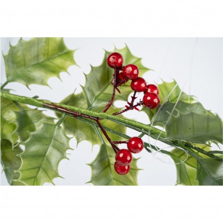 Festone con Foglie di Agrifoglio e Bacche Rosse