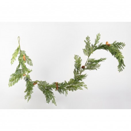 Festone Decorativo con Pigna e Verde