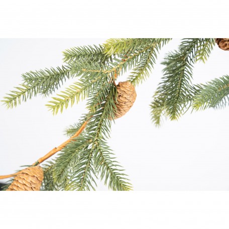Festone Decorativo Rami di Pino e Pigne Naturali