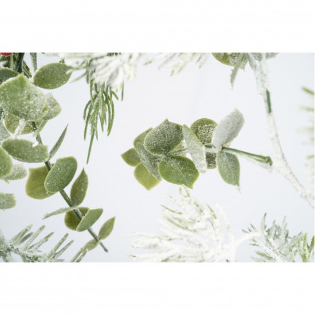 Elegante Schneegedeckte Girlande mit Roten Beeren Elegante Schneegedeckte Girlande mit Roten Beeren