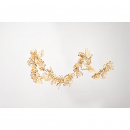 Chice Dekorative Goldene Girlande mit Glitzernden Blättern Chice Dekorative Goldene Girlande mit Glitzernden Blättern
