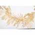 Festone Decorativo Chic Dorato con Foglie Glitterate