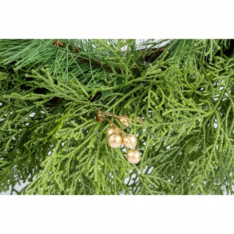 Green Wreath with Red Bow