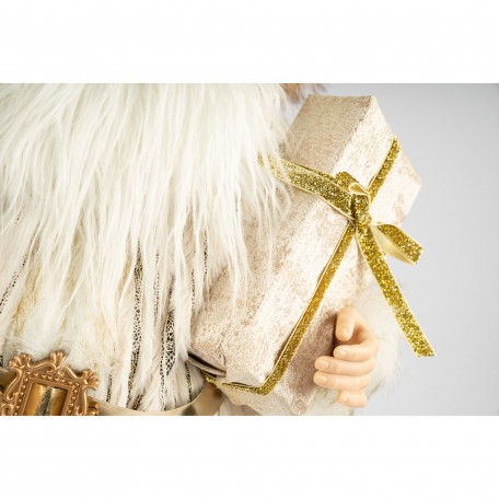 Dekorativer Weihnachtsmann in Creme und Gold Dekorativer Weihnachtsmann in Creme und Gold