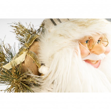 Dekorativer Weihnachtsmann in Creme und Gold Dekorativer Weihnachtsmann in Creme und Gold