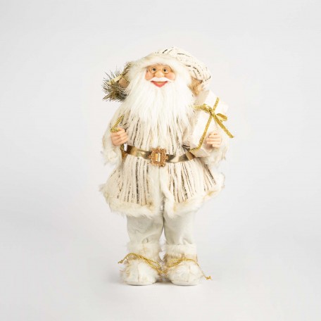 Dekorativer Weihnachtsmann in Creme und Gold Dekorativer Weihnachtsmann in Creme und Gold