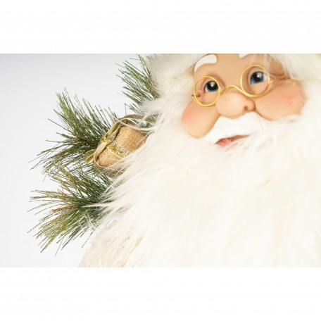 Dekorativer Weihnachtsmann in Elfenbein Dekorativer Weihnachtsmann in Elfenbein