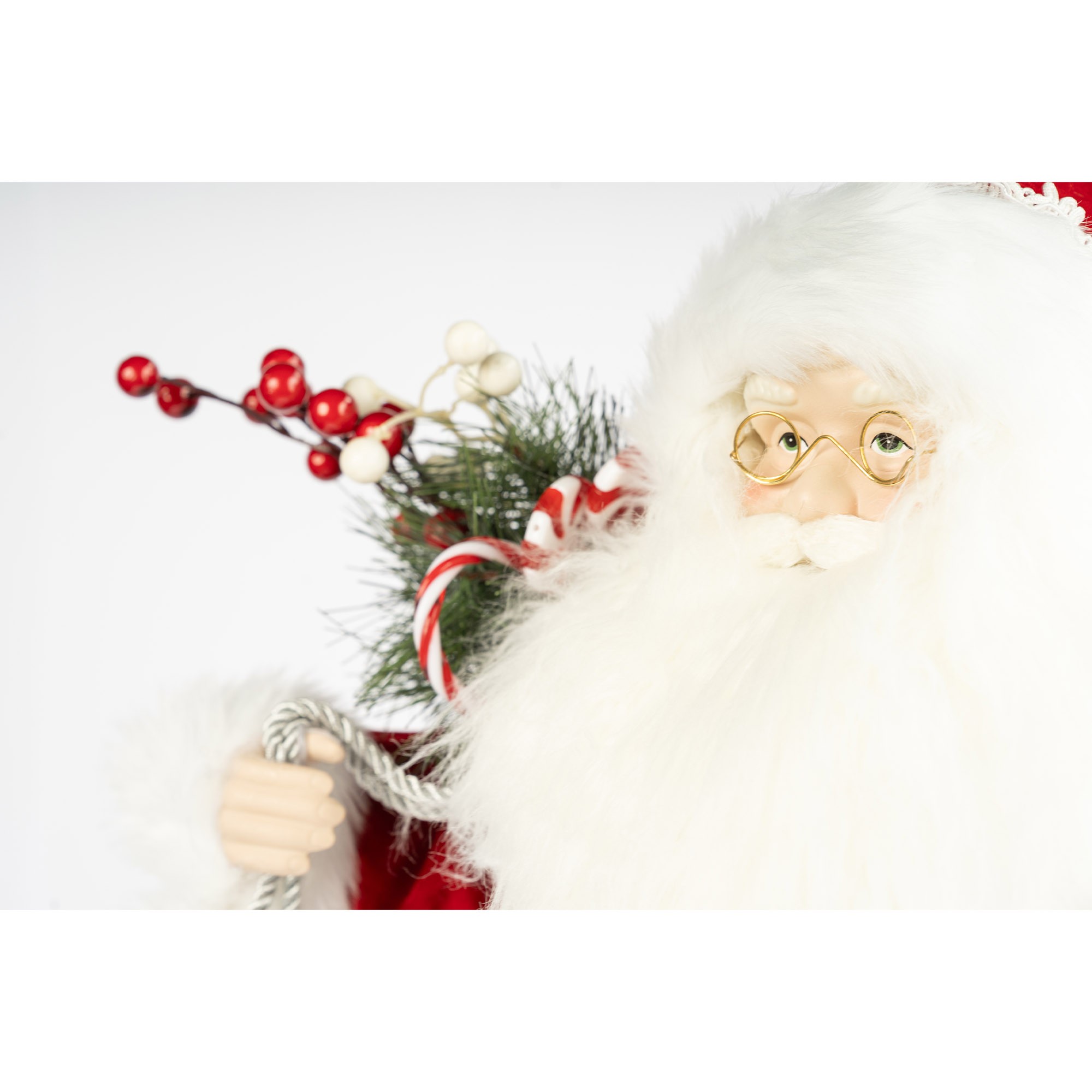 Giulia Grillo Dekorativer Weihnachtsmann mit Kranz