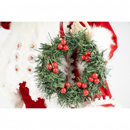 Dekorativer Weihnachtsmann mit Kranz Dekorativer Weihnachtsmann mit Kranz