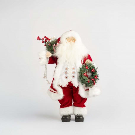 Dekorativer Weihnachtsmann mit Kranz Dekorativer Weihnachtsmann mit Kranz