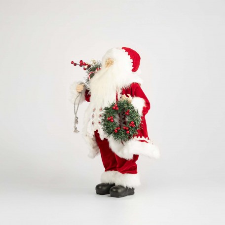 Dekorativer Weihnachtsmann mit Kranz Dekorativer Weihnachtsmann mit Kranz