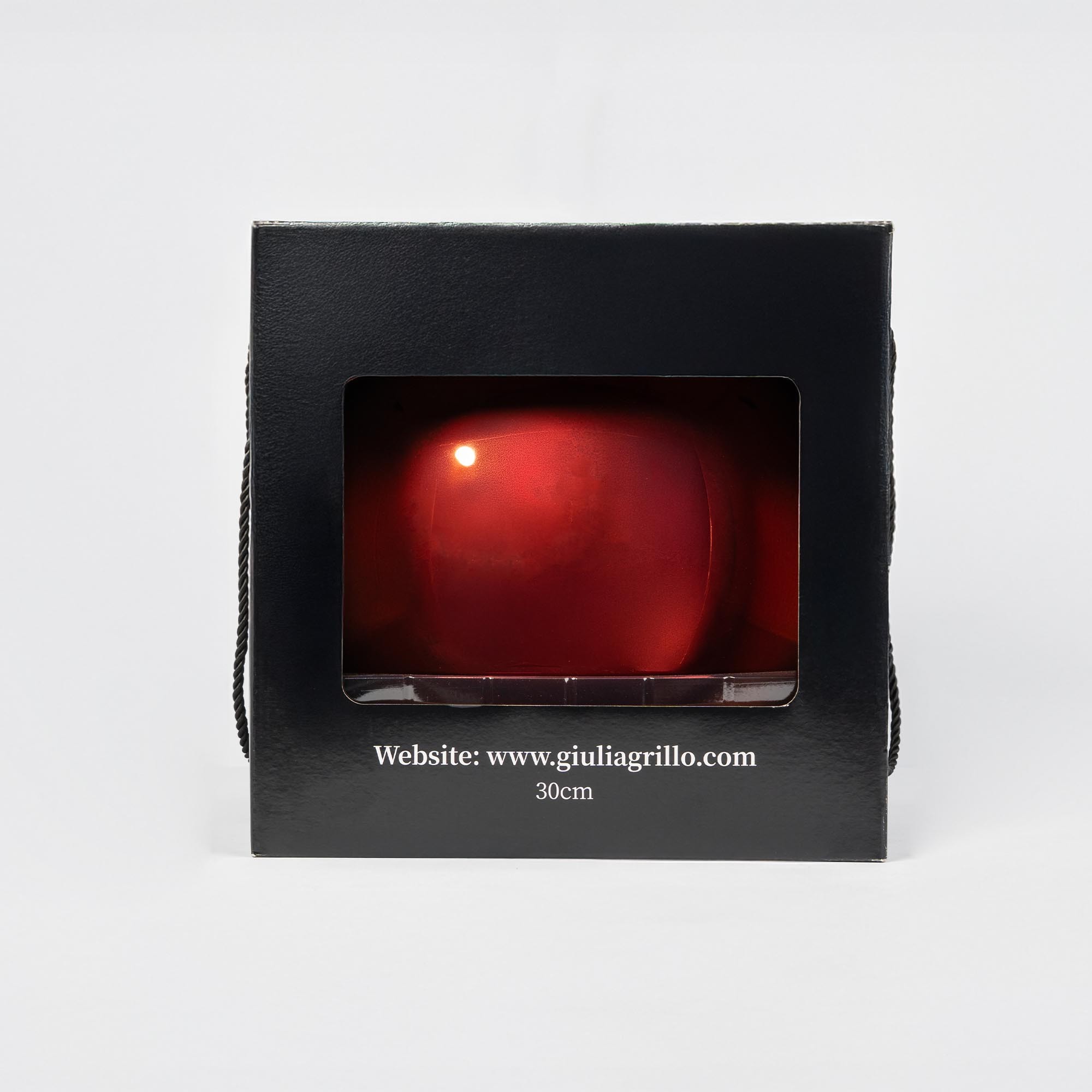Giulia Grillo Glänzende Weihnachtskugel „Shiny Red“ ⌀30cm