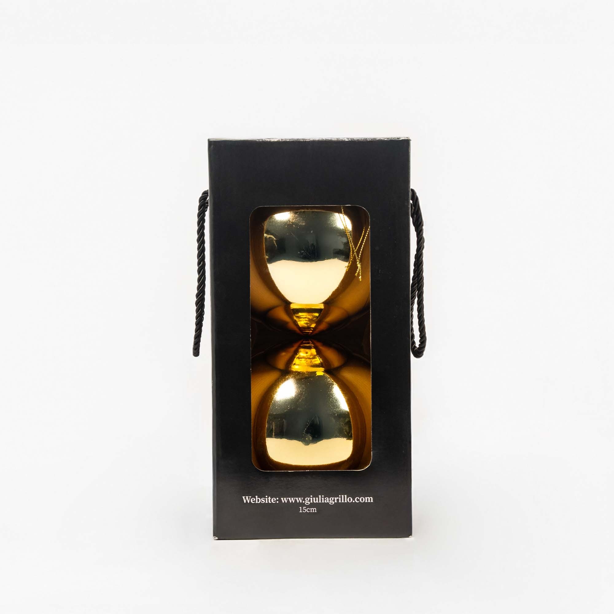 Giulia Grillo Boules de Noël Brillantes "Or Éclatant" ⌀15cm, lot de 2