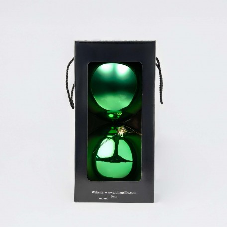 Shiny Green Christmas Baubles ⌀20cm, 2pcs/set Shiny Green Christmas Baubles ⌀20cm, 2pcs/set