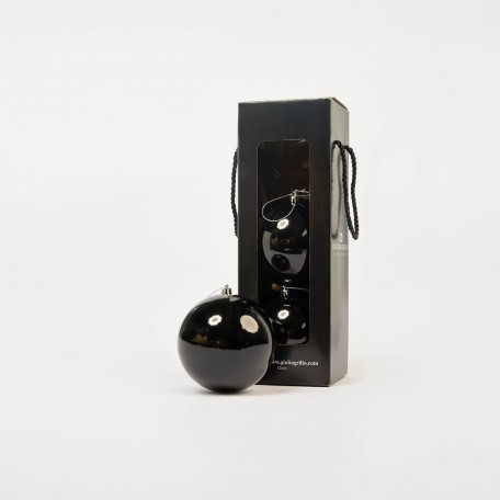 Glänzende Weihnachtskugeln „Shiny Black“ ⌀12cm, 3 Stück/Set Glänzende Weihnachtskugeln „Shiny Black“ ⌀12cm, 3 Stück/Set