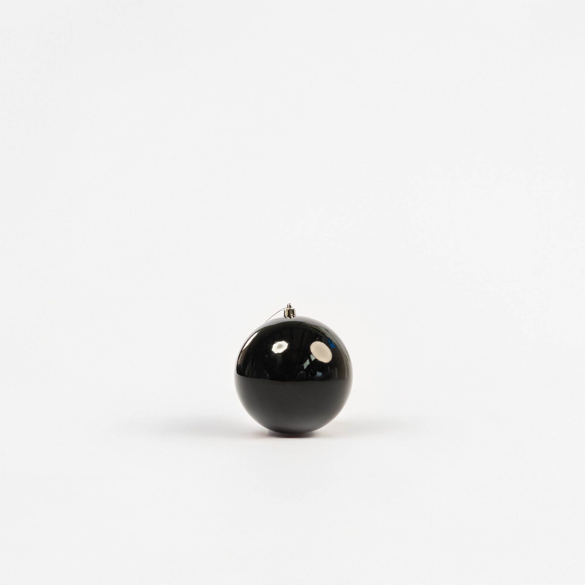 Giulia Grillo Glänzende Weihnachtskugeln „Shiny Black“ ⌀12cm, 3 Stück/Set