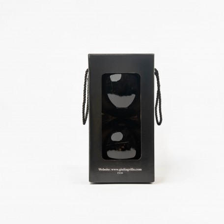 Bolas de Navidad Brillantes "Negro Brillante" ⌀15cm, set de 2 unidades