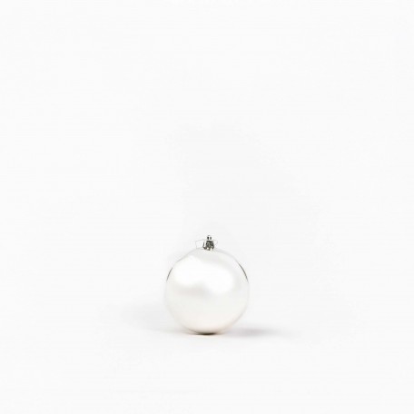 Boules de Noël Brillantes "Argent Éclatant" ⌀10cm, lot de 4 pièces