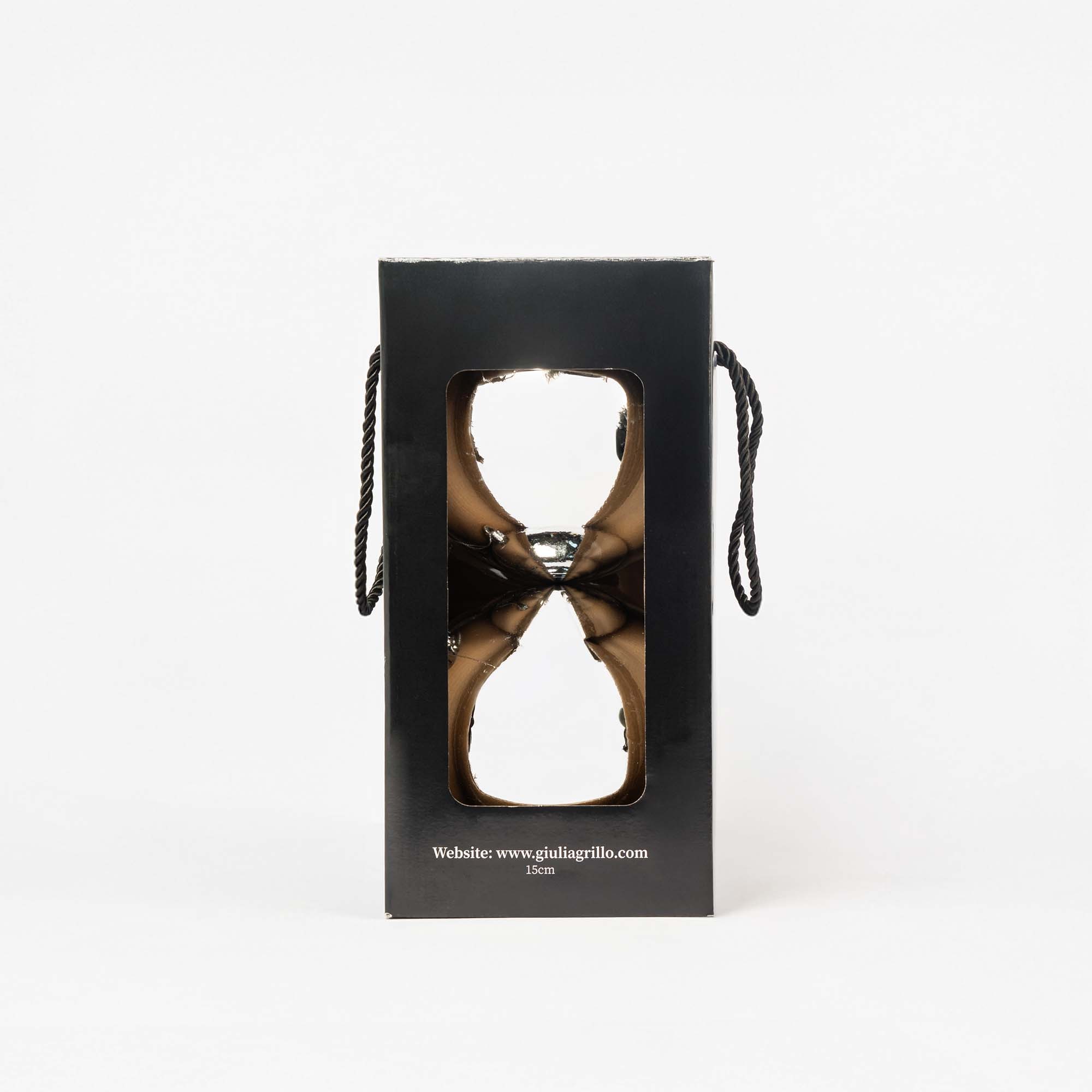 Giulia Grillo Glänzende Weihnachtskugeln „Shiny Silver“ ⌀15cm, 2 Stück/Set
