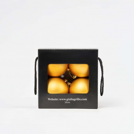 Boules de Noël Mat "Or Mat" ⌀10cm, lot de 4