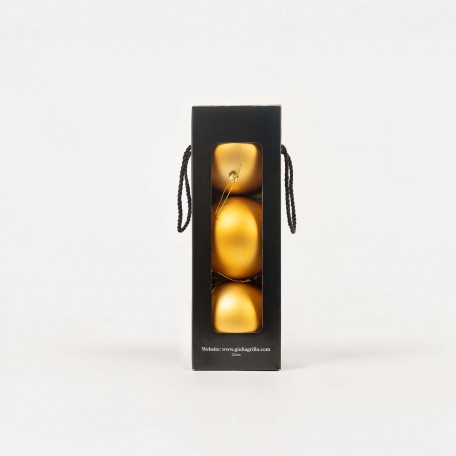 Boules de Noël Mat "Or Mat" ⌀12cm, lot de 3