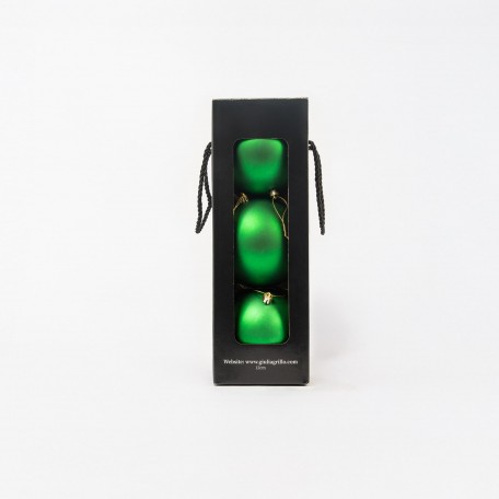 Matte Weihnachtskugeln „Grün Matt“ ⌀12cm, 3er-Set