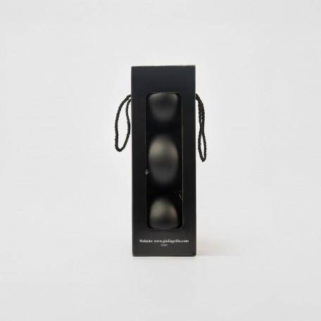 Matte Weihnachtskugeln „Schwarz Matt“ ⌀12cm, 3 Stück/Set