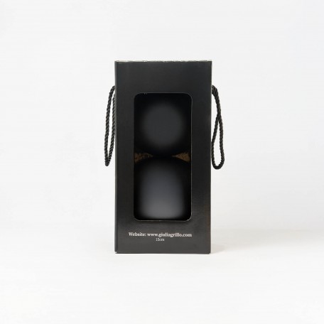 Matte Weihnachtskugeln „Schwarz Matt“ ⌀15cm, 2 Stück/Set